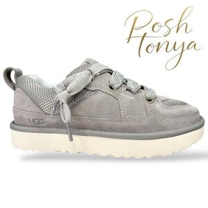 UGG Lo Lowmel Gray Sneakers Size 7 Y2K Preppy Streetwear Casual Academia